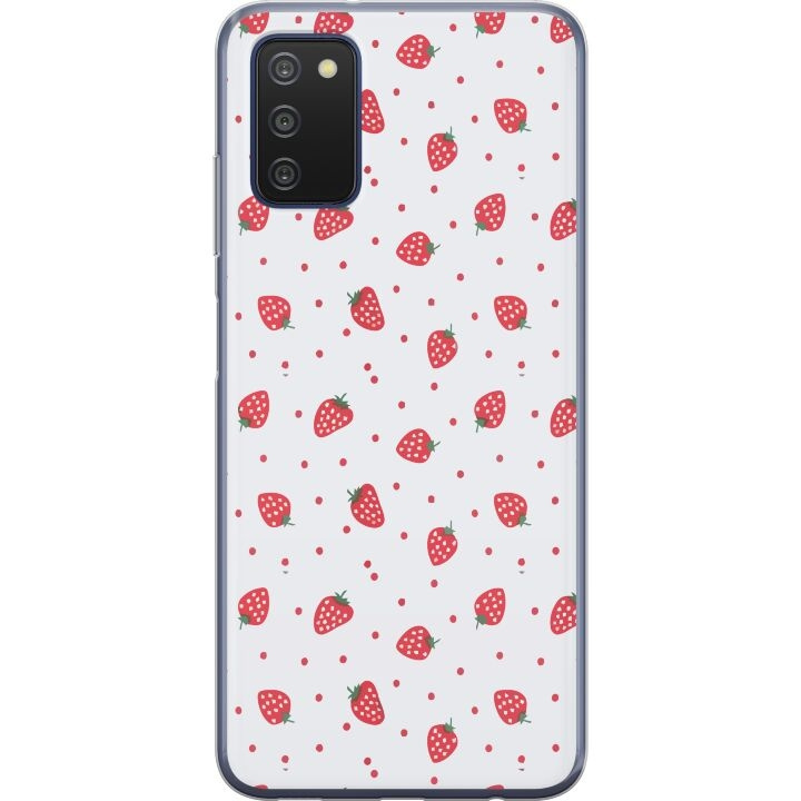 Mobiele hoes voor Samsung Galaxy A03s met Aardbeien ontwerp in de groep SMARTPHONE & TABLETS / Mobielbescherming / Samsung bij TP E-commerce Nordic AB (A58300)