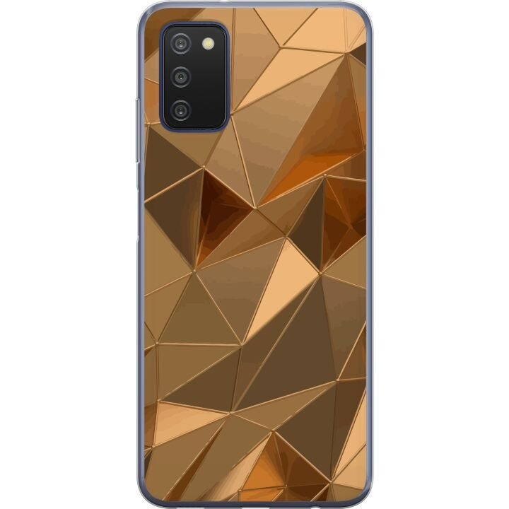 Mobiele hoes voor Samsung Galaxy A03s met 3D Goud ontwerp in de groep SMARTPHONE & TABLETS / Mobielbescherming / Samsung bij TP E-commerce Nordic AB (A58307)