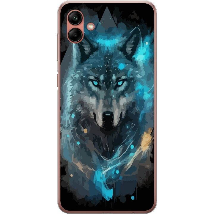 Mobiele hoes voor Samsung Galaxy A04 met Wolf ontwerp in de groep SMARTPHONE & TABLETS / Mobielbescherming / Samsung bij TP E-commerce Nordic AB (A58315)