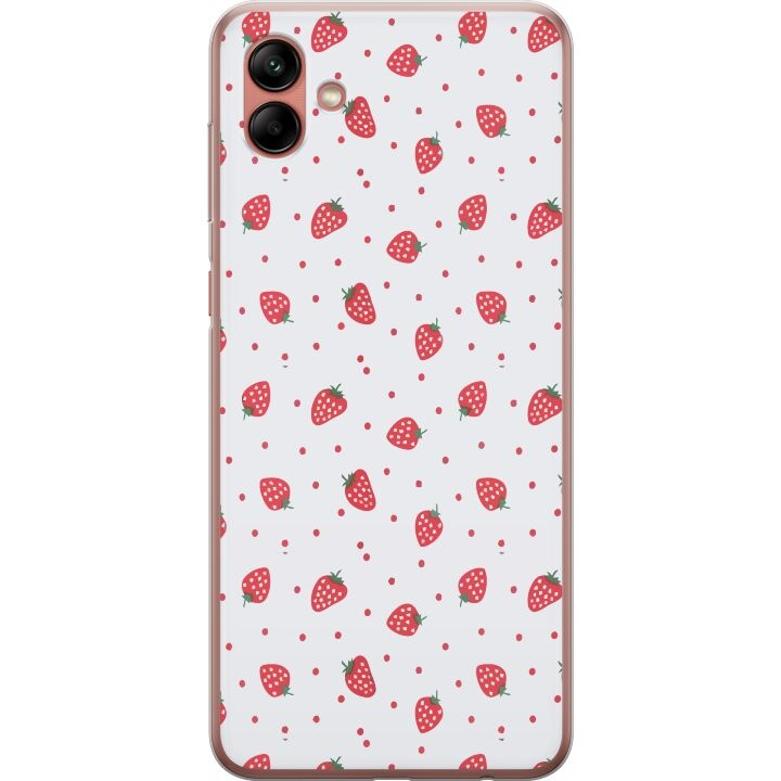 Mobiele hoes voor Samsung Galaxy A04 met Aardbeien ontwerp in de groep SMARTPHONE & TABLETS / Mobielbescherming / Samsung bij TP E-commerce Nordic AB (A58327)