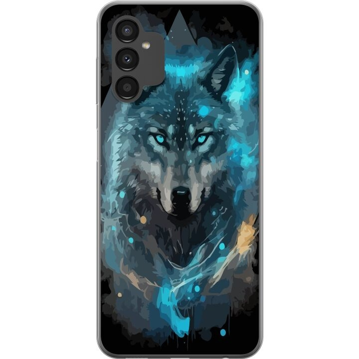 Mobiele hoes voor Samsung Galaxy A04s met Wolf ontwerp in de groep SMARTPHONE & TABLETS / Mobielbescherming / Samsung bij TP E-commerce Nordic AB (A58342)