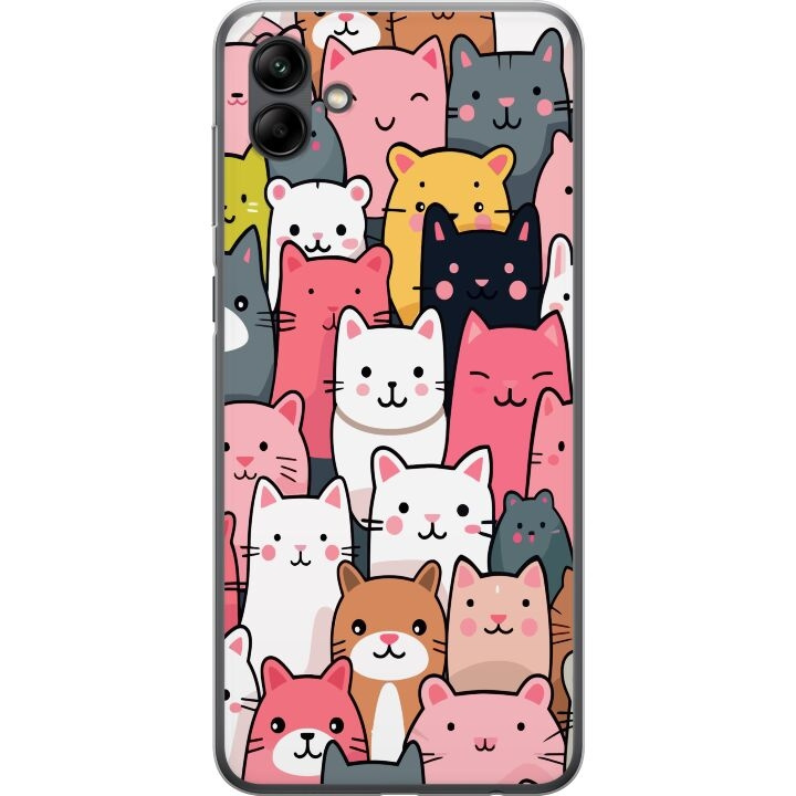 Mobiele hoes voor Samsung Galaxy A05 met Kattenpatroon ontwerp in de groep SMARTPHONE & TABLETS / Mobielbescherming / Samsung bij TP E-commerce Nordic AB (A58399)