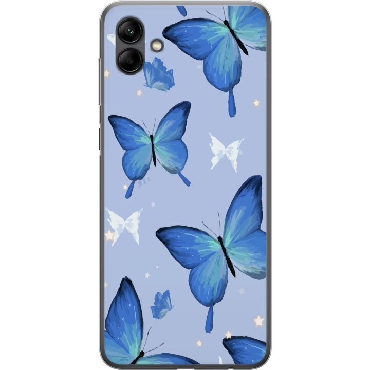 Mobiele hoes voor Samsung Galaxy A05 met Blauwe vlinders ontwerp in de groep SMARTPHONE & TABLETS / Mobielbescherming / Samsung bij TP E-commerce Nordic AB (A58407)