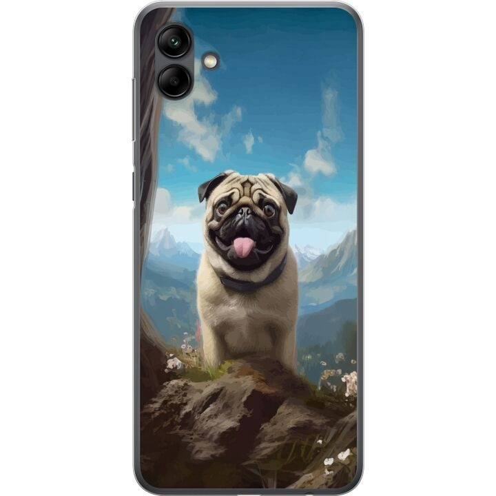 Mobiele hoes voor Samsung Galaxy A05 met Blije Hond ontwerp in de groep SMARTPHONE & TABLETS / Mobielbescherming / Samsung bij TP E-commerce Nordic AB (A58409)