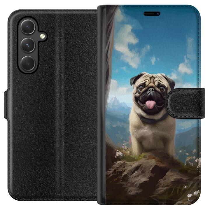 Portemonnee-hoesje voor Samsung Galaxy A05s met Blije Hond ontwerp in de groep SMARTPHONE & TABLETS / Mobielbescherming / Samsung bij TP E-commerce Nordic AB (A58436)