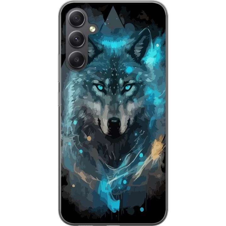 Mobiele hoes voor Samsung Galaxy A05s met Wolf ontwerp in de groep SMARTPHONE & TABLETS / Mobielbescherming / Samsung bij TP E-commerce Nordic AB (A58450)