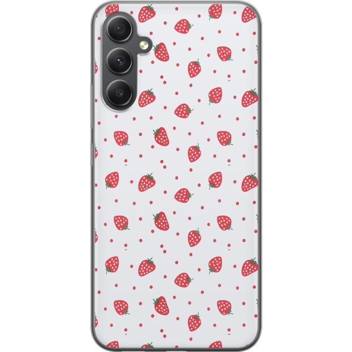 Mobiele hoes voor Samsung Galaxy A05s met Aardbeien ontwerp in de groep SMARTPHONE & TABLETS / Mobielbescherming / Samsung bij TP E-commerce Nordic AB (A58462)