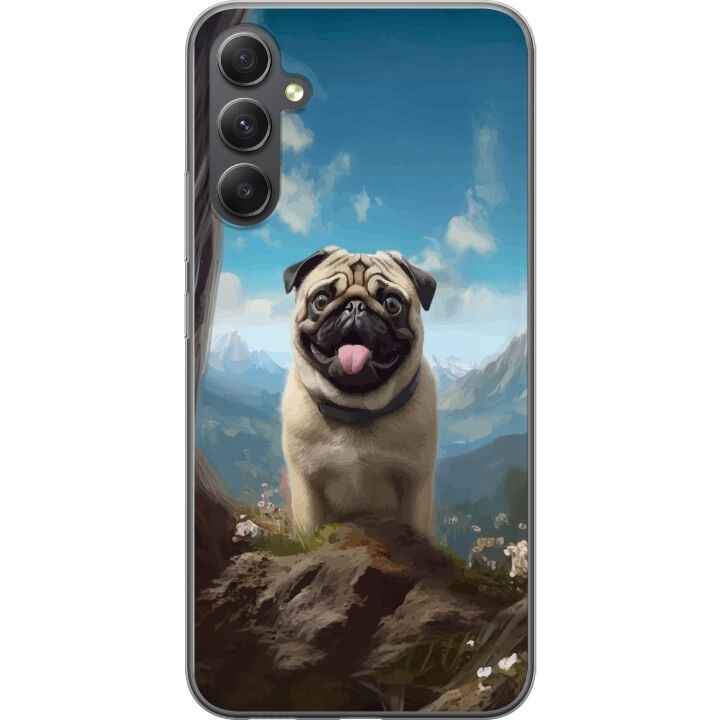 Mobiele hoes voor Samsung Galaxy A05s met Blije Hond ontwerp in de groep SMARTPHONE & TABLETS / Mobielbescherming / Samsung bij TP E-commerce Nordic AB (A58463)