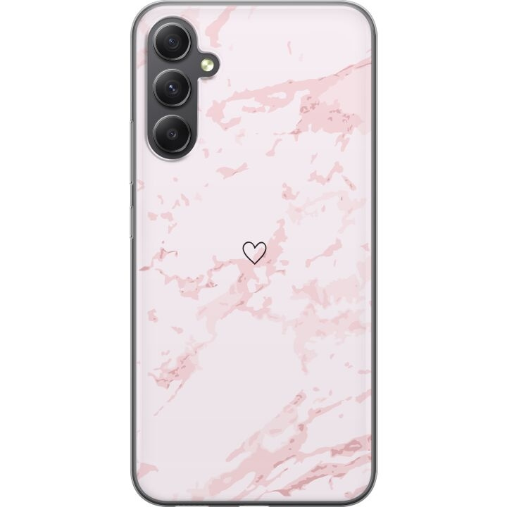 Mobiele hoes voor Samsung Galaxy A05s met Roze Hart ontwerp in de groep SMARTPHONE & TABLETS / Mobielbescherming / Samsung bij TP E-commerce Nordic AB (A58468)