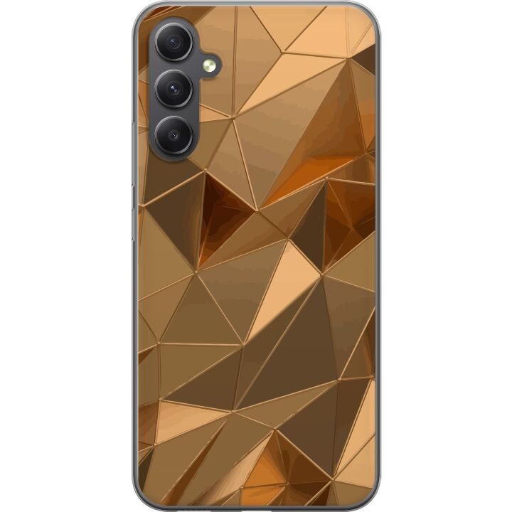 Mobiele hoes voor Samsung Galaxy A05s met 3D Goud ontwerp in de groep SMARTPHONE & TABLETS / Mobielbescherming / Samsung bij TP E-commerce Nordic AB (A58469)