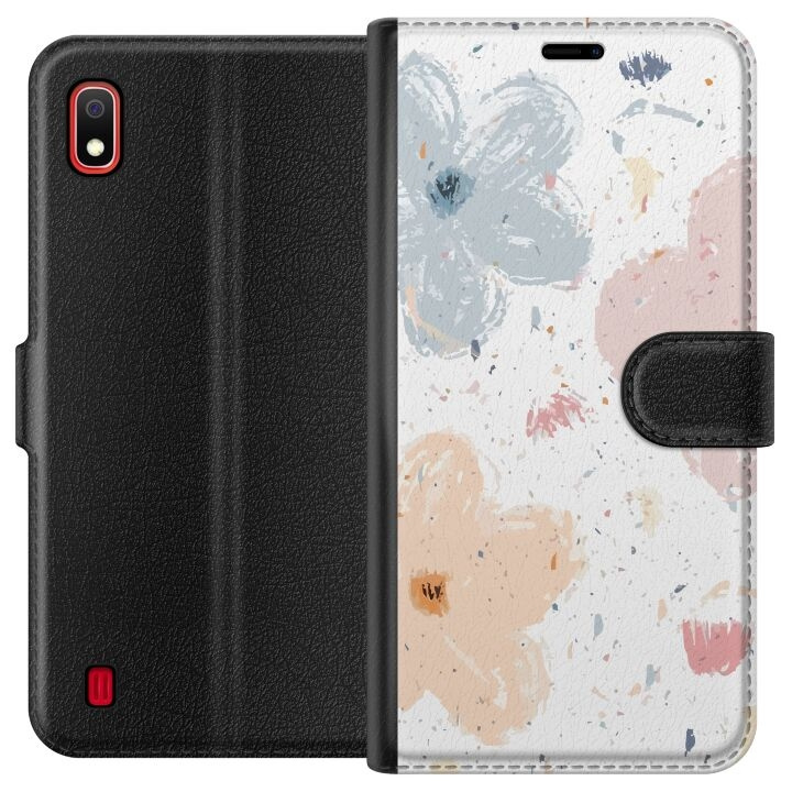 Portemonnee-hoesje voor Samsung Galaxy A10 met Bloemen ontwerp in de groep SMARTPHONE & TABLETS / Mobielbescherming / Samsung bij TP E-commerce Nordic AB (A58484)