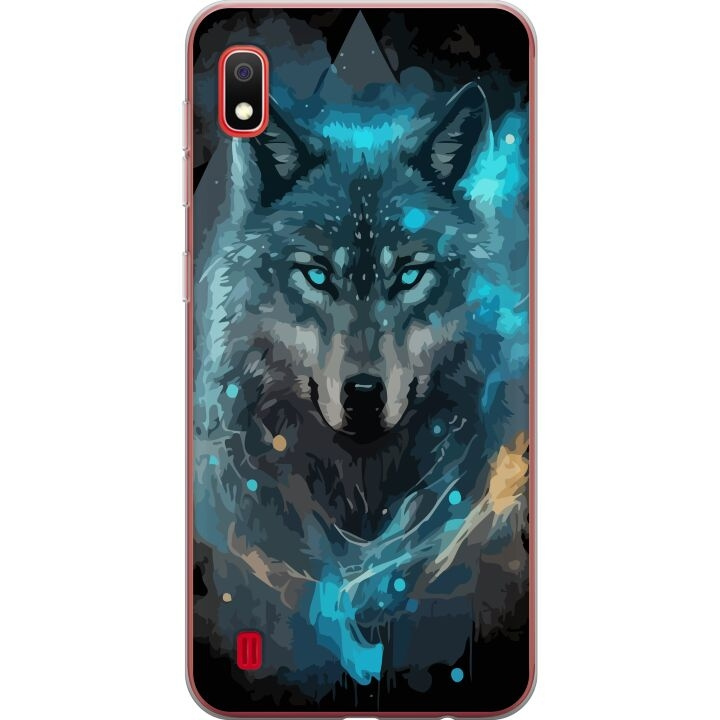 Mobiele hoes voor Samsung Galaxy A10 met Wolf ontwerp in de groep SMARTPHONE & TABLETS / Mobielbescherming / Samsung bij TP E-commerce Nordic AB (A58504)