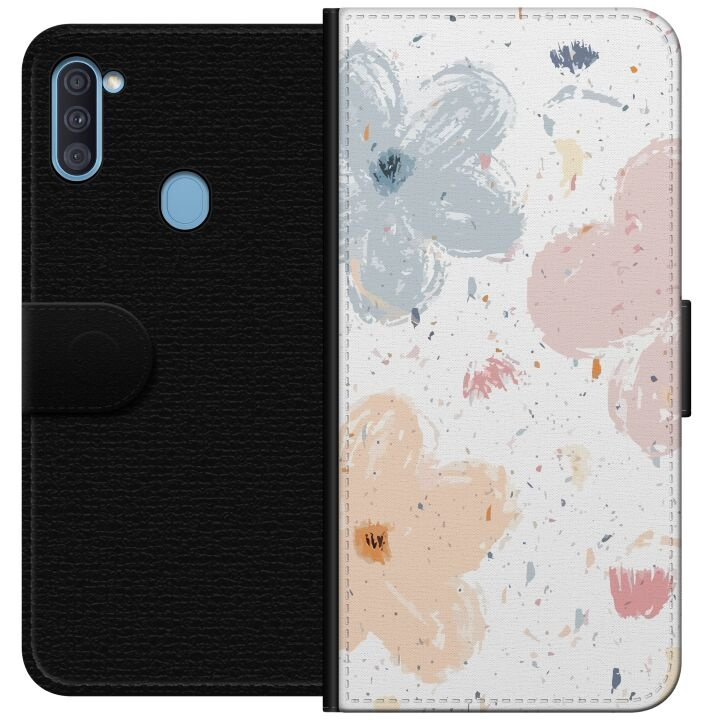 Portemonnee-hoesje voor Samsung Galaxy A11 met Bloemen ontwerp in de groep SMARTPHONE & TABLETS / Mobielbescherming / Samsung bij TP E-commerce Nordic AB (A58538)