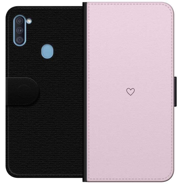 Portemonnee-hoesje voor Samsung Galaxy A11 met Hart ontwerp in de groep SMARTPHONE & TABLETS / Mobielbescherming / Samsung bij TP E-commerce Nordic AB (A58545)