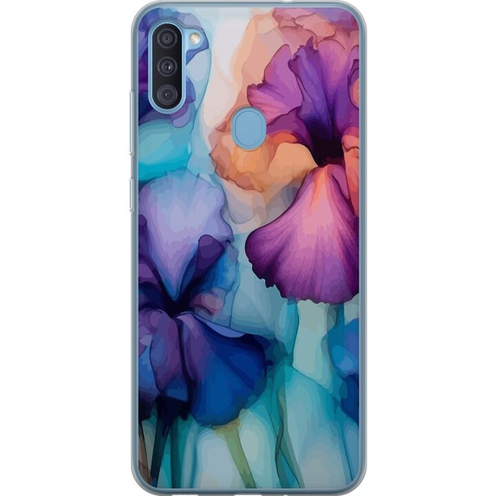 Mobiele hoes voor Samsung Galaxy A11 met Magische bloemen ontwerp in de groep SMARTPHONE & TABLETS / Mobielbescherming / Samsung bij TP E-commerce Nordic AB (A58556)