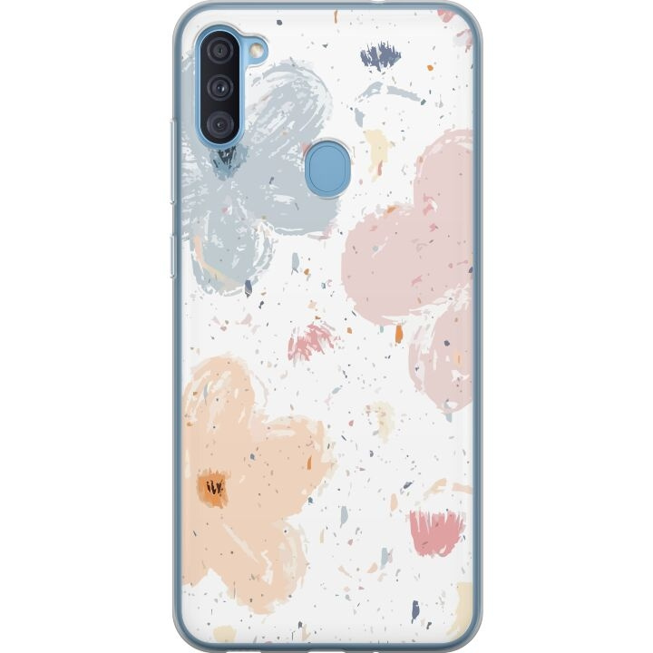 Mobiele hoes voor Samsung Galaxy A11 met Bloemen ontwerp in de groep SMARTPHONE & TABLETS / Mobielbescherming / Samsung bij TP E-commerce Nordic AB (A58565)