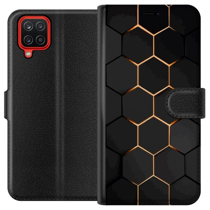 Portemonnee-hoesje voor Samsung Galaxy A12 met Luxe Patroon ontwerp in de groep SMARTPHONE & TABLETS / Mobielbescherming / Samsung bij TP E-commerce Nordic AB (A58605)