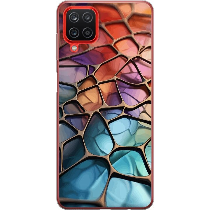 Mobiele hoes voor Samsung Galaxy A12 met Metallic patroon ontwerp in de groep SMARTPHONE & TABLETS / Mobielbescherming / Samsung bij TP E-commerce Nordic AB (A58617)