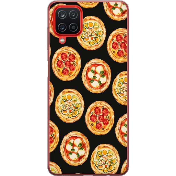 Mobiele hoes voor Samsung Galaxy A12 met Pizza ontwerp in de groep SMARTPHONE & TABLETS / Mobielbescherming / Samsung bij TP E-commerce Nordic AB (A58620)