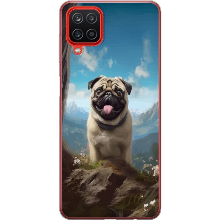 Mobiele hoes voor Samsung Galaxy A12 met Blije Hond ontwerp in de groep SMARTPHONE & TABLETS / Mobielbescherming / Samsung bij TP E-commerce Nordic AB (A58625)