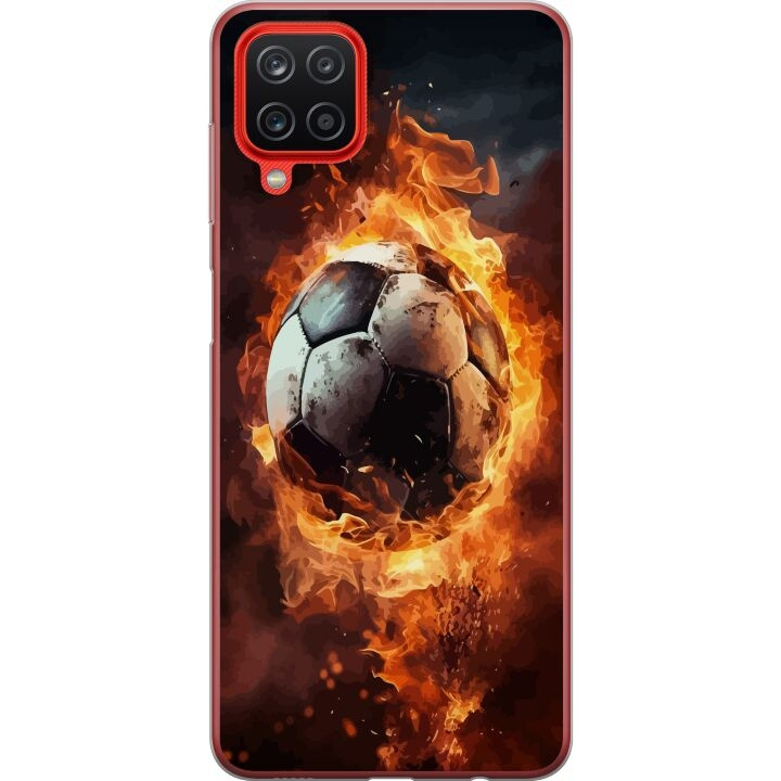 Mobiele hoes voor Samsung Galaxy A12 met Voetbal ontwerp in de groep SMARTPHONE & TABLETS / Mobielbescherming / Samsung bij TP E-commerce Nordic AB (A58628)