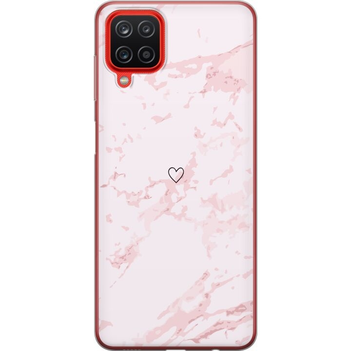 Mobiele hoes voor Samsung Galaxy A12 met Roze Hart ontwerp in de groep SMARTPHONE & TABLETS / Mobielbescherming / Samsung bij TP E-commerce Nordic AB (A58630)