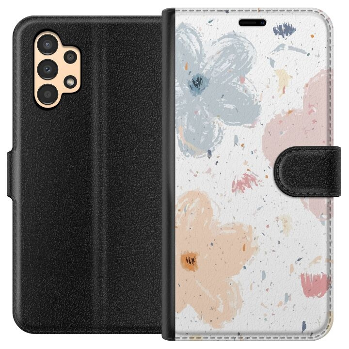 Portemonnee-hoesje voor Samsung Galaxy A13 met Bloemen ontwerp in de groep SMARTPHONE & TABLETS / Mobielbescherming / Samsung bij TP E-commerce Nordic AB (A58646)