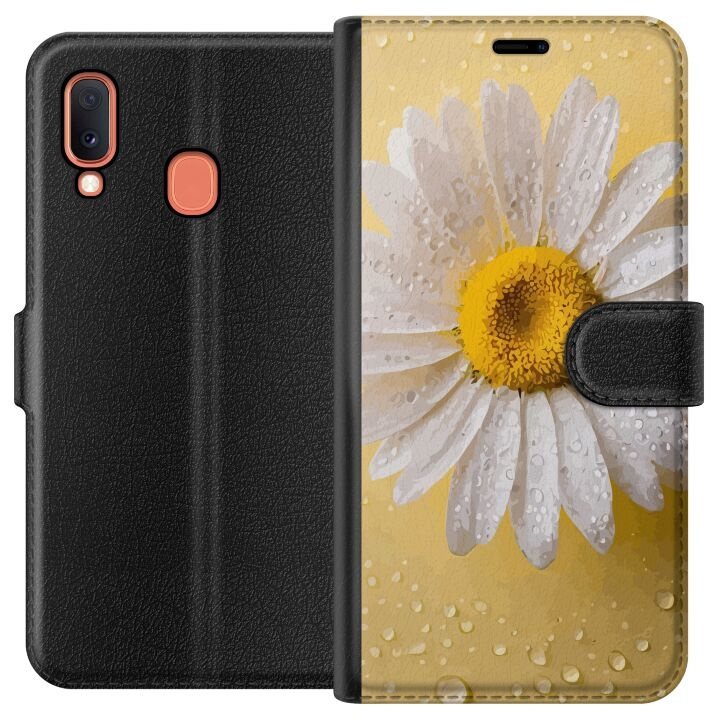 Portemonnee-hoesje voor Samsung Galaxy A20e met Porseleinbloem ontwerp in de groep SMARTPHONE & TABLETS / Mobielbescherming / Samsung bij TP E-commerce Nordic AB (A58796)