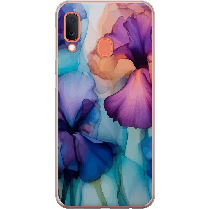 Mobiele hoes voor Samsung Galaxy A20e met Magische bloemen ontwerp in de groep SMARTPHONE & TABLETS / Mobielbescherming / Samsung bij TP E-commerce Nordic AB (A58826)