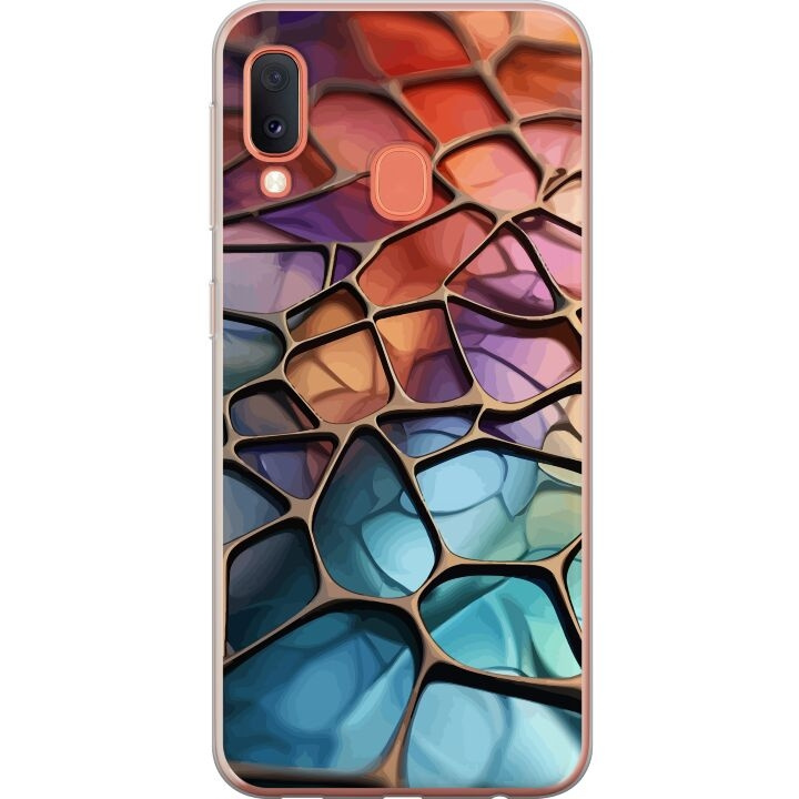 Mobiele hoes voor Samsung Galaxy A20e met Metallic patroon ontwerp in de groep SMARTPHONE & TABLETS / Mobielbescherming / Samsung bij TP E-commerce Nordic AB (A58833)