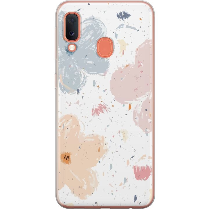 Mobiele hoes voor Samsung Galaxy A20e met Bloemen ontwerp in de groep SMARTPHONE & TABLETS / Mobielbescherming / Samsung bij TP E-commerce Nordic AB (A58835)