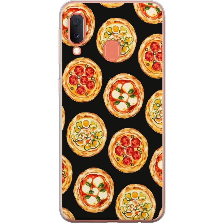 Mobiele hoes voor Samsung Galaxy A20e met Pizza ontwerp in de groep SMARTPHONE & TABLETS / Mobielbescherming / Samsung bij TP E-commerce Nordic AB (A58836)