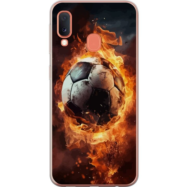 Mobiele hoes voor Samsung Galaxy A20e met Voetbal ontwerp in de groep SMARTPHONE & TABLETS / Mobielbescherming / Samsung bij TP E-commerce Nordic AB (A58844)