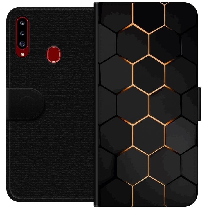 Portemonnee-hoesje voor Samsung Galaxy A20s met Luxe Patroon ontwerp in de groep SMARTPHONE & TABLETS / Mobielbescherming / Samsung bij TP E-commerce Nordic AB (A58875)