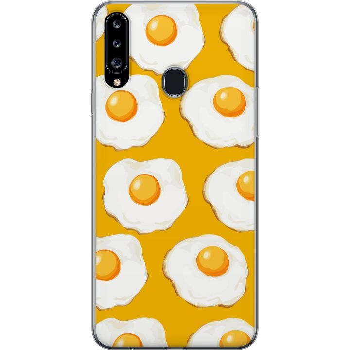 Mobiele hoes voor Samsung Galaxy A20s met Gebakken ei ontwerp in de groep SMARTPHONE & TABLETS / Mobielbescherming / Samsung bij TP E-commerce Nordic AB (A58879)