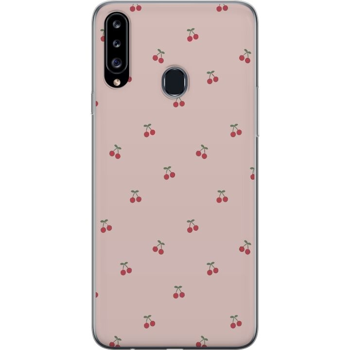 Mobiele hoes voor Samsung Galaxy A20s met Kersen ontwerp in de groep SMARTPHONE & TABLETS / Mobielbescherming / Samsung bij TP E-commerce Nordic AB (A58884)