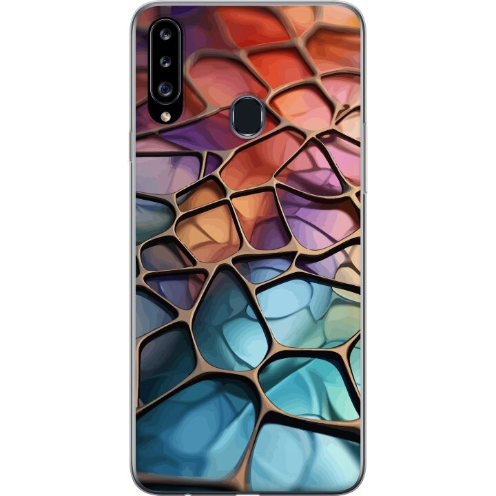 Mobiele hoes voor Samsung Galaxy A20s met Metallic patroon ontwerp in de groep SMARTPHONE & TABLETS / Mobielbescherming / Samsung bij TP E-commerce Nordic AB (A58887)