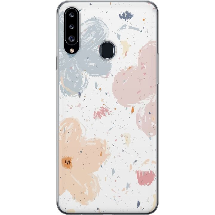 Mobiele hoes voor Samsung Galaxy A20s met Bloemen ontwerp in de groep SMARTPHONE & TABLETS / Mobielbescherming / Samsung bij TP E-commerce Nordic AB (A58889)