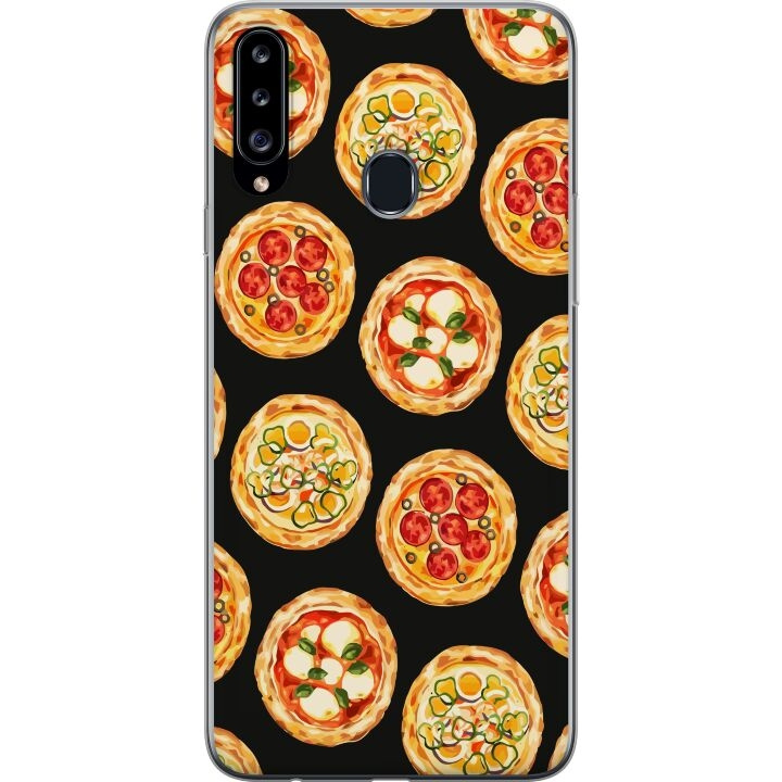 Mobiele hoes voor Samsung Galaxy A20s met Pizza ontwerp in de groep SMARTPHONE & TABLETS / Mobielbescherming / Samsung bij TP E-commerce Nordic AB (A58890)