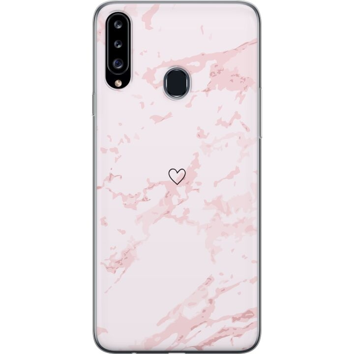 Mobiele hoes voor Samsung Galaxy A20s met Roze Hart ontwerp in de groep SMARTPHONE & TABLETS / Mobielbescherming / Samsung bij TP E-commerce Nordic AB (A58900)