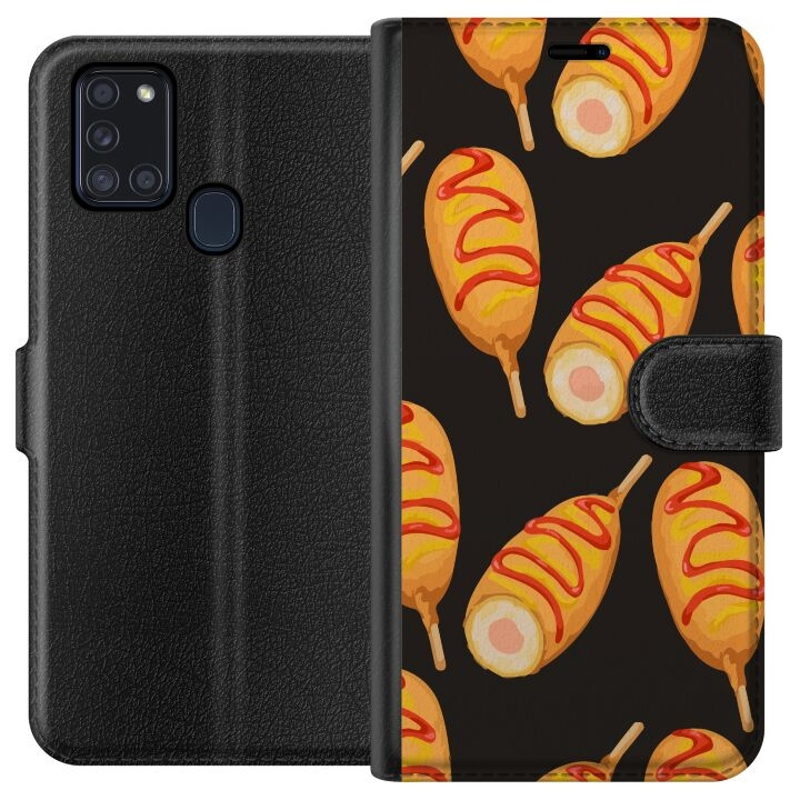 Portemonnee-hoesje voor Samsung Galaxy A21s met Kippenpoot ontwerp in de groep SMARTPHONE & TABLETS / Mobielbescherming / Samsung bij TP E-commerce Nordic AB (A58913)