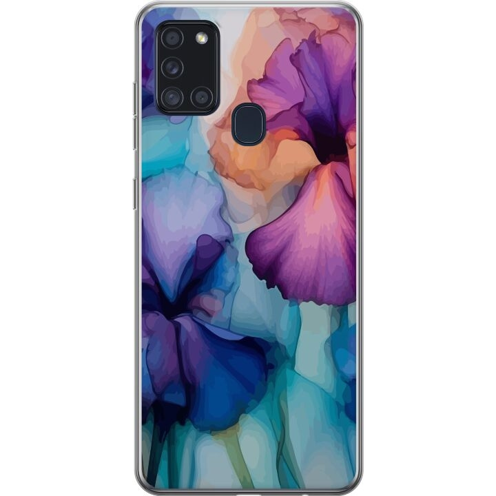 Mobiele hoes voor Samsung Galaxy A21s met Magische bloemen ontwerp in de groep SMARTPHONE & TABLETS / Mobielbescherming / Samsung bij TP E-commerce Nordic AB (A58934)