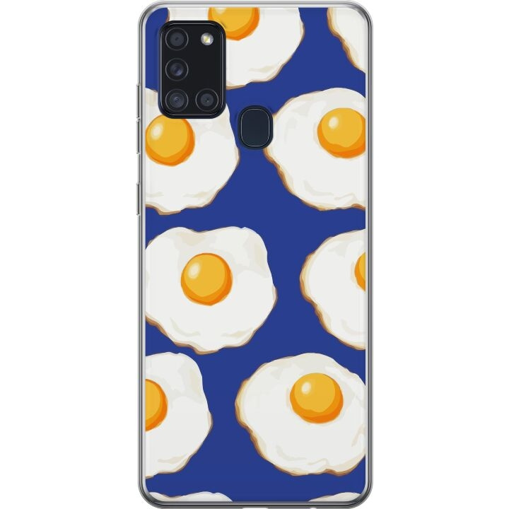 Mobiele hoes voor Samsung Galaxy A21s met Gebakken eieren ontwerp in de groep SMARTPHONE & TABLETS / Mobielbescherming / Samsung bij TP E-commerce Nordic AB (A58937)