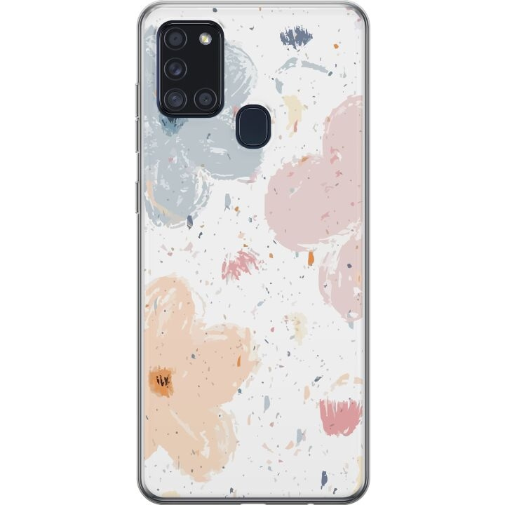 Mobiele hoes voor Samsung Galaxy A21s met Bloemen ontwerp in de groep SMARTPHONE & TABLETS / Mobielbescherming / Samsung bij TP E-commerce Nordic AB (A58943)