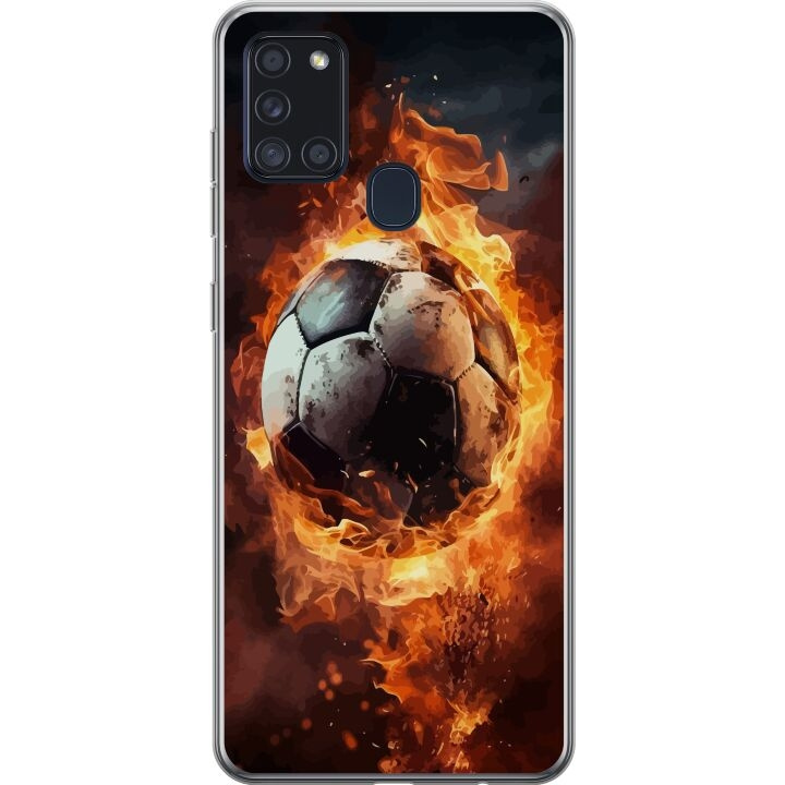 Mobiele hoes voor Samsung Galaxy A21s met Voetbal ontwerp in de groep SMARTPHONE & TABLETS / Mobielbescherming / Samsung bij TP E-commerce Nordic AB (A58952)