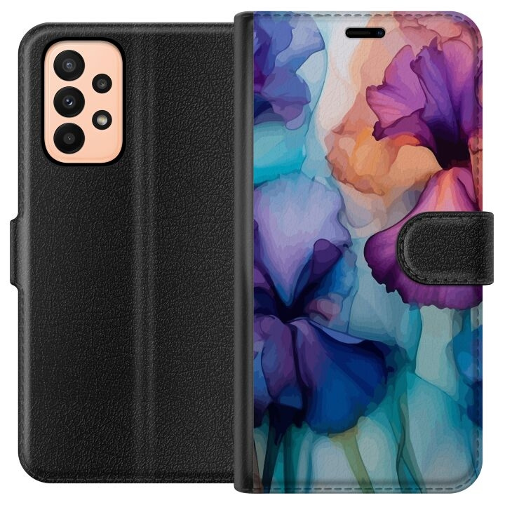 Portemonnee-hoesje voor Samsung Galaxy A23 met Magische bloemen ontwerp in de groep SMARTPHONE & TABLETS / Mobielbescherming / Samsung bij TP E-commerce Nordic AB (A59015)