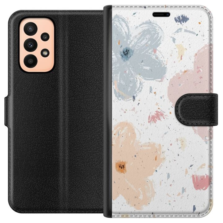 Portemonnee-hoesje voor Samsung Galaxy A23 met Bloemen ontwerp in de groep SMARTPHONE & TABLETS / Mobielbescherming / Samsung bij TP E-commerce Nordic AB (A59024)