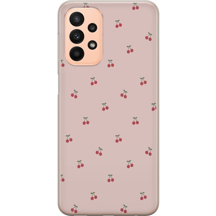 Mobiele hoes voor Samsung Galaxy A23 met Kersen ontwerp in de groep SMARTPHONE & TABLETS / Mobielbescherming / Samsung bij TP E-commerce Nordic AB (A59046)