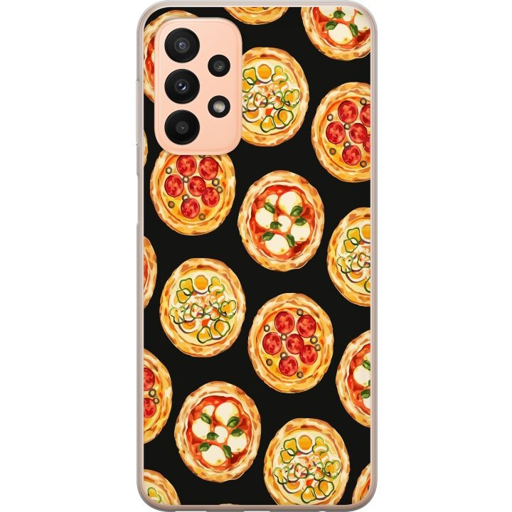 Mobiele hoes voor Samsung Galaxy A23 met Pizza ontwerp in de groep SMARTPHONE & TABLETS / Mobielbescherming / Samsung bij TP E-commerce Nordic AB (A59052)