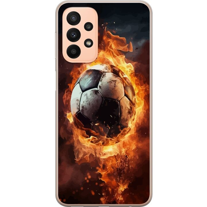 Mobiele hoes voor Samsung Galaxy A23 met Voetbal ontwerp in de groep SMARTPHONE & TABLETS / Mobielbescherming / Samsung bij TP E-commerce Nordic AB (A59060)